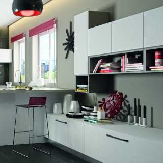 Mélaminé blanc brossé